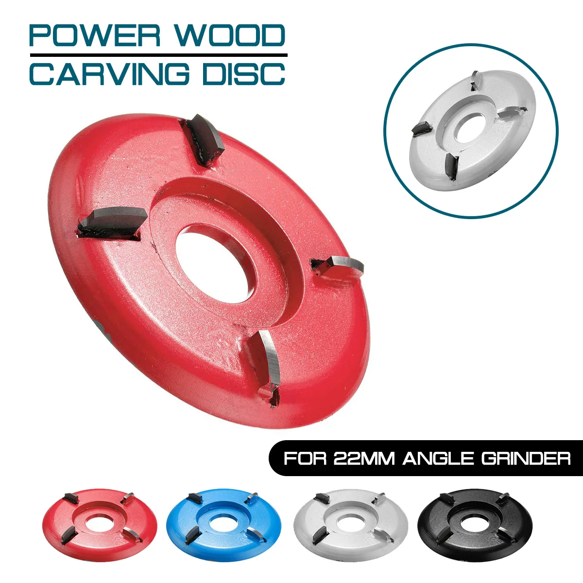 

Grinder For 22mm Angle Tool 90mm H22 Power Wood Carving Disc Milling Cutter Four-tooth Arc Woodworking Turbo Plane Disc Grinder