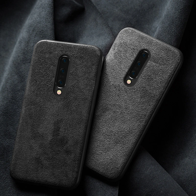 Leather case for Oneplus 7 7T pro 6T 6 cover shockproof Genuine Leather Suede fabric capa for Oneplus 7PRO back fundas