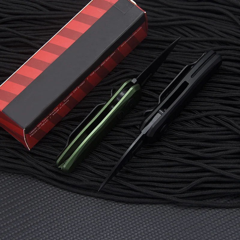 Складной нож CPM154 с алюминиевой ручкой черный титановый тактический для кемпинга