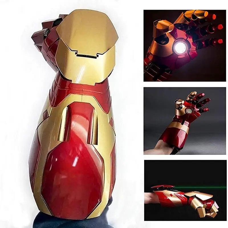 

Marvel Iron Man Electronic Arc Fx Wrist Armor Infinity Gauntlet Avengers Mk42 1:1 Wearable Gloves Cosplay Costume For Man Gift
