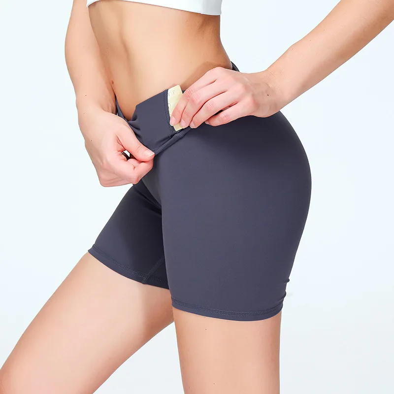 

X-HERR 5" High Waisted Yoga Short for Women Hidden Pocket Fitness Gym Workout Shorts Female Butt Lifting Running Legging Tights