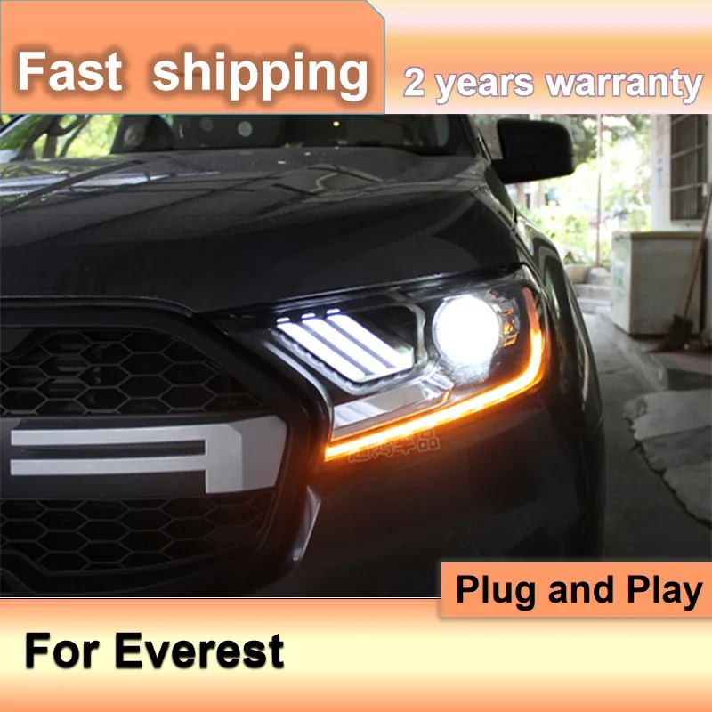 

Автомобильный Стайлинг для Ford Everest фары 2016-2021 Ranger фары динамический поворотный сигнал LED DRL Hid Биксеноновые автомобильные аксессуары