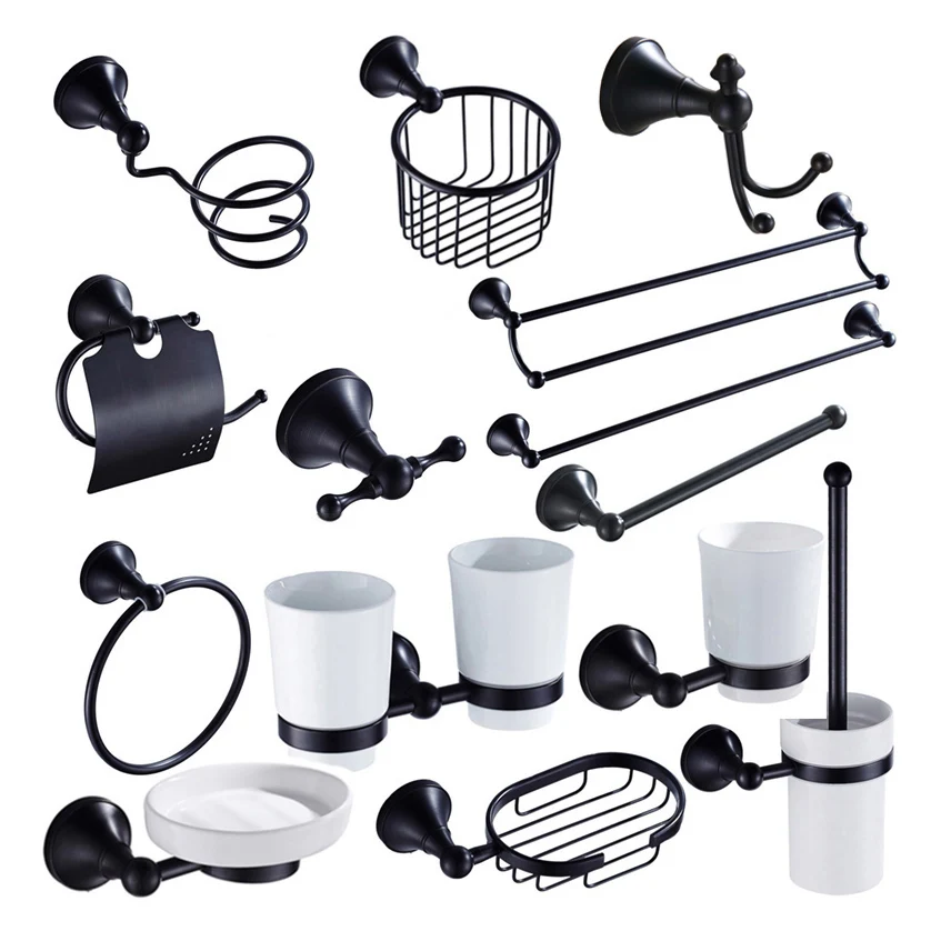 Rack Shelf Toilet Brush Holder Towel Ring Paper Holder