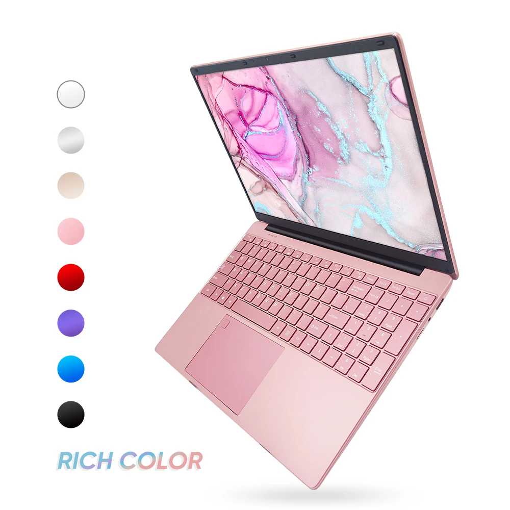 

New Laptop Supplier Pink SSD Notebook Screen Touch and Fingerprint Unlock Laptops