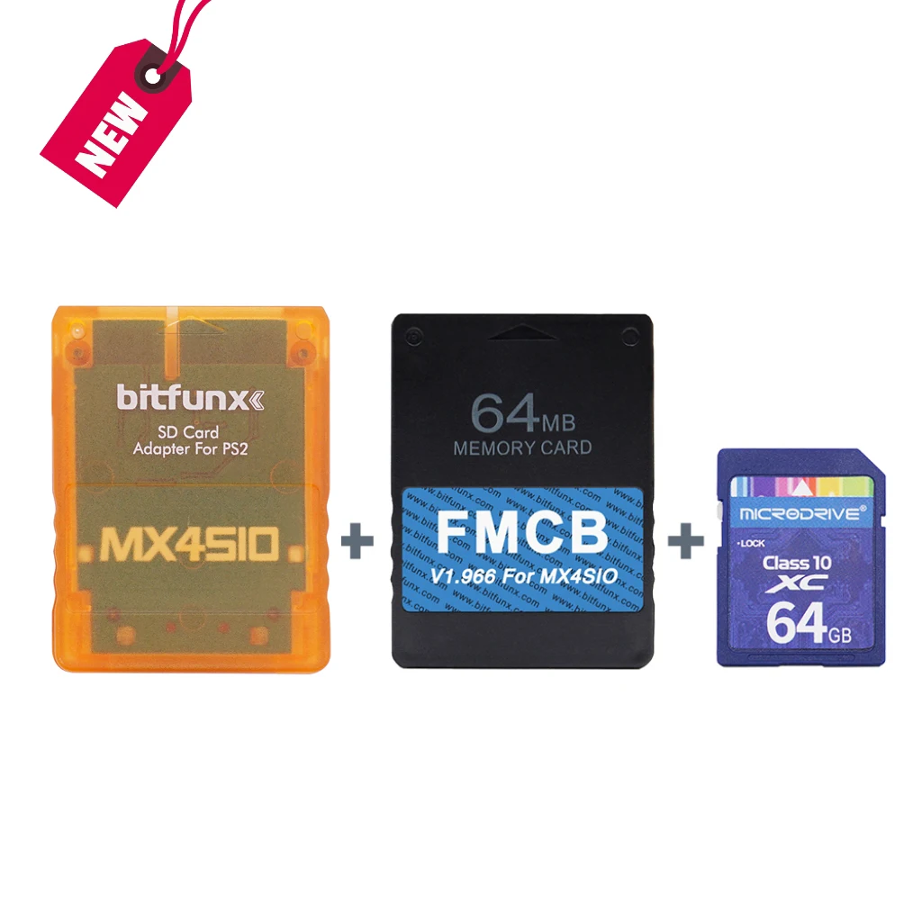 Адаптер для SD-карты MX4SIO SIO2SD PS2 FAT игровые консоли + V1.966 64 Мб FMCB OPL1.2.0 комбинированная
