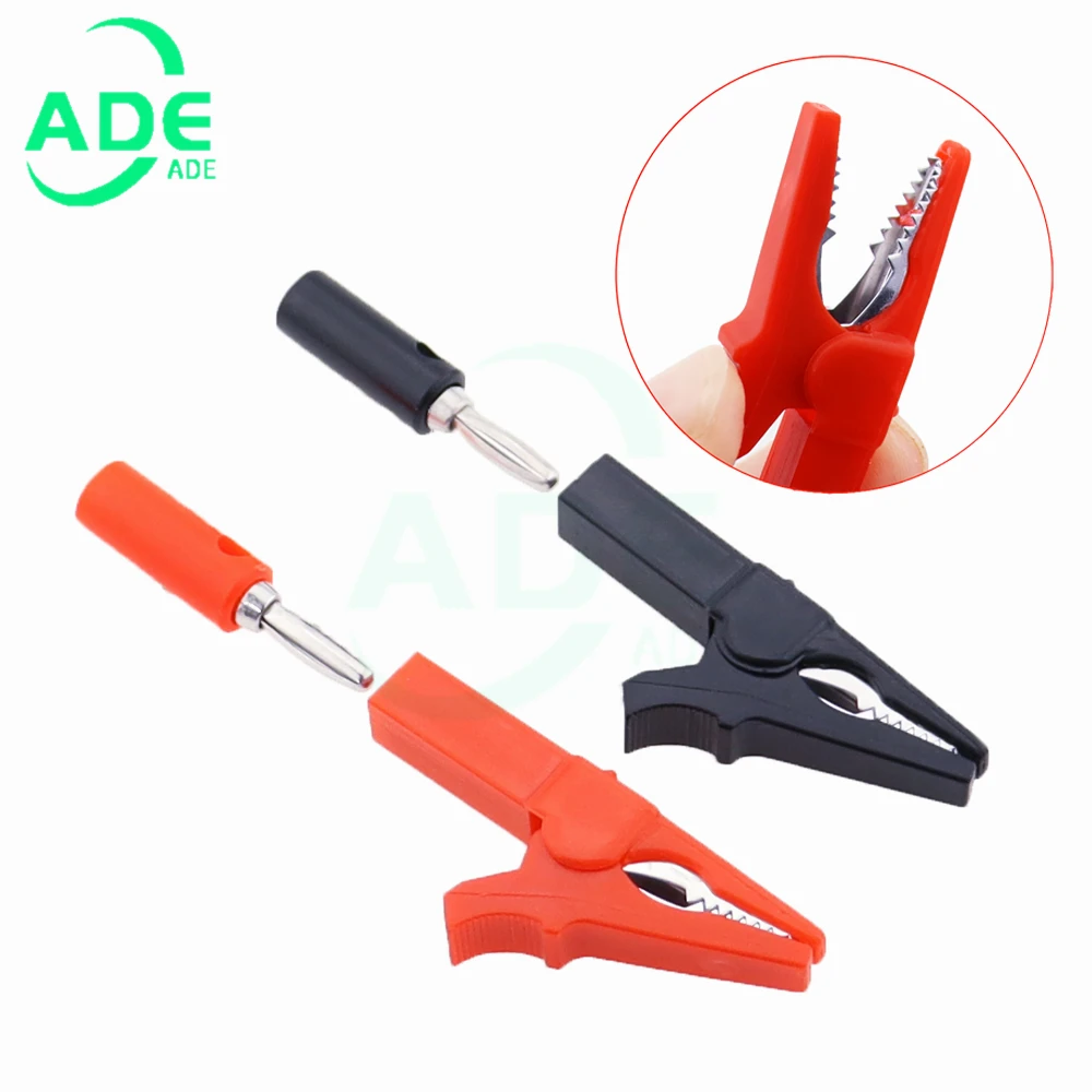 4 шт. с 4-миллиметровыми зажимами для кабеля типа «банан» 55 мм зажим «крокодил» + тестовый зонд с вилкой типа «банан»