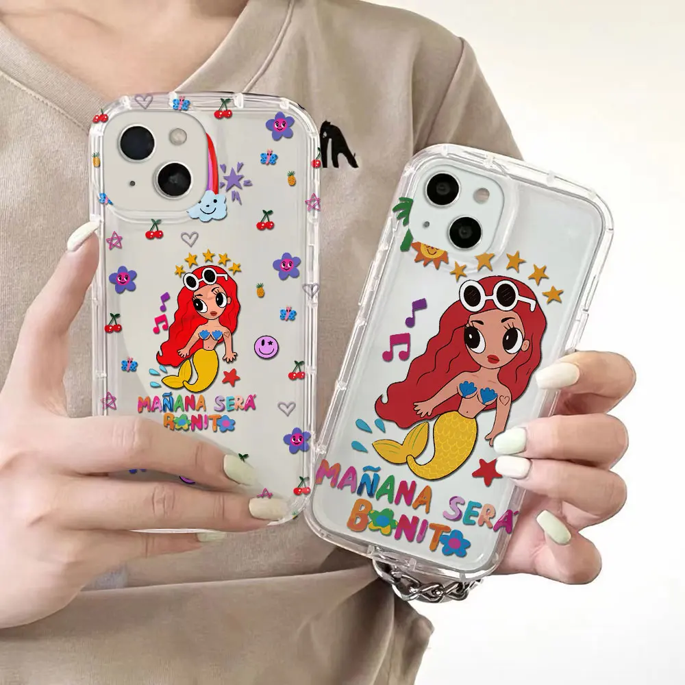 Manana Sera Bonito Clear Case for VIVO S15 V20 V21 V23 V23E V25 V27 V27E V29 V40 5G Pro Airbag Shockproof Cover