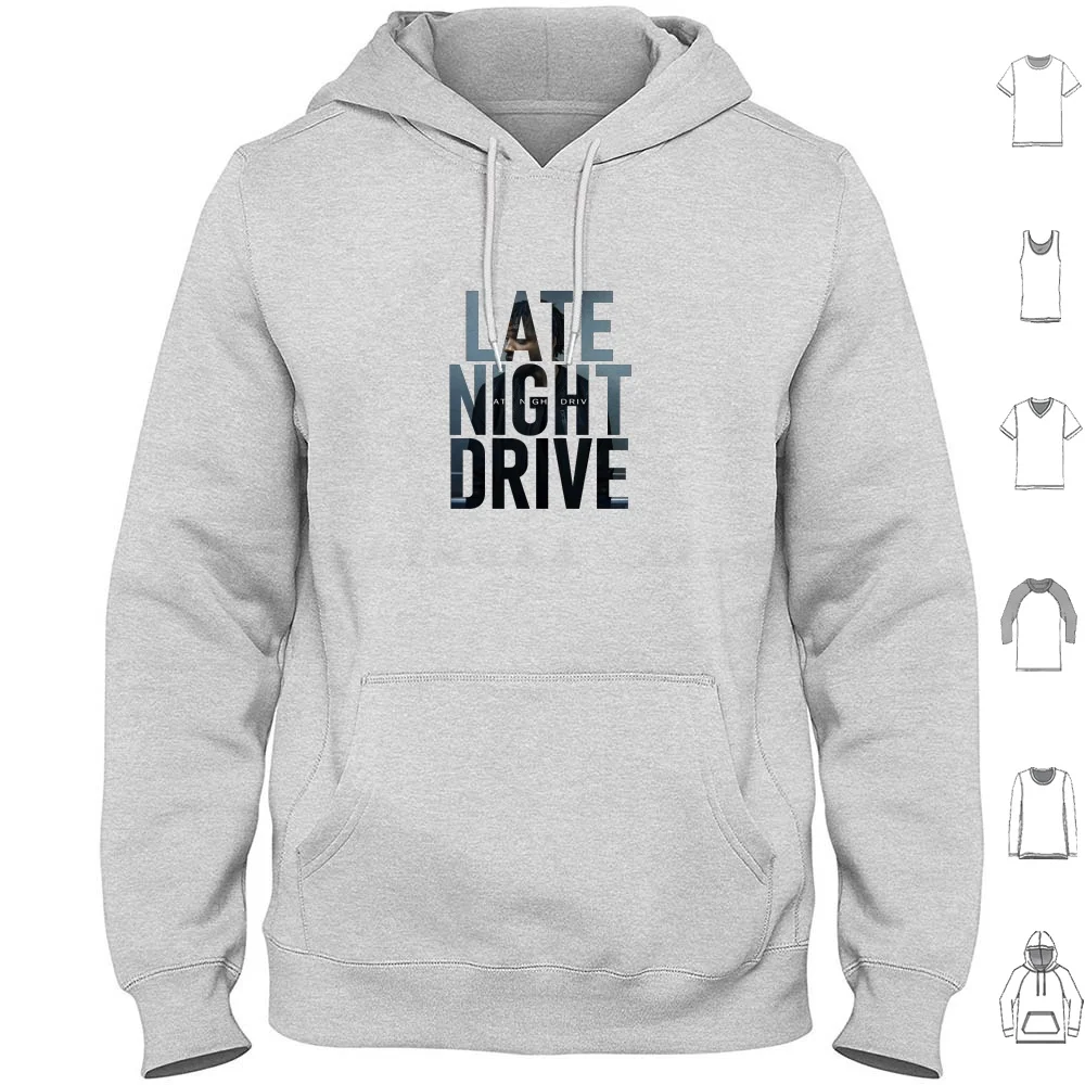 Толстовка с капюшоном для ночного вождения из хлопка длинным рукавом и волнами в