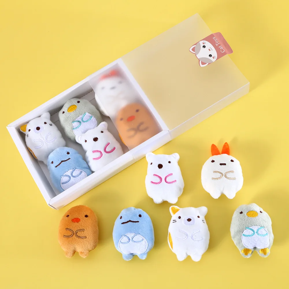 

Игрушка с колокольчиком и Кошачьей Мятой, жевательная игрушка для домашних животных, устойчивая к укусам, для уборки зубов, Интерактивная игрушка с мятой для кошки, подарочная коробка