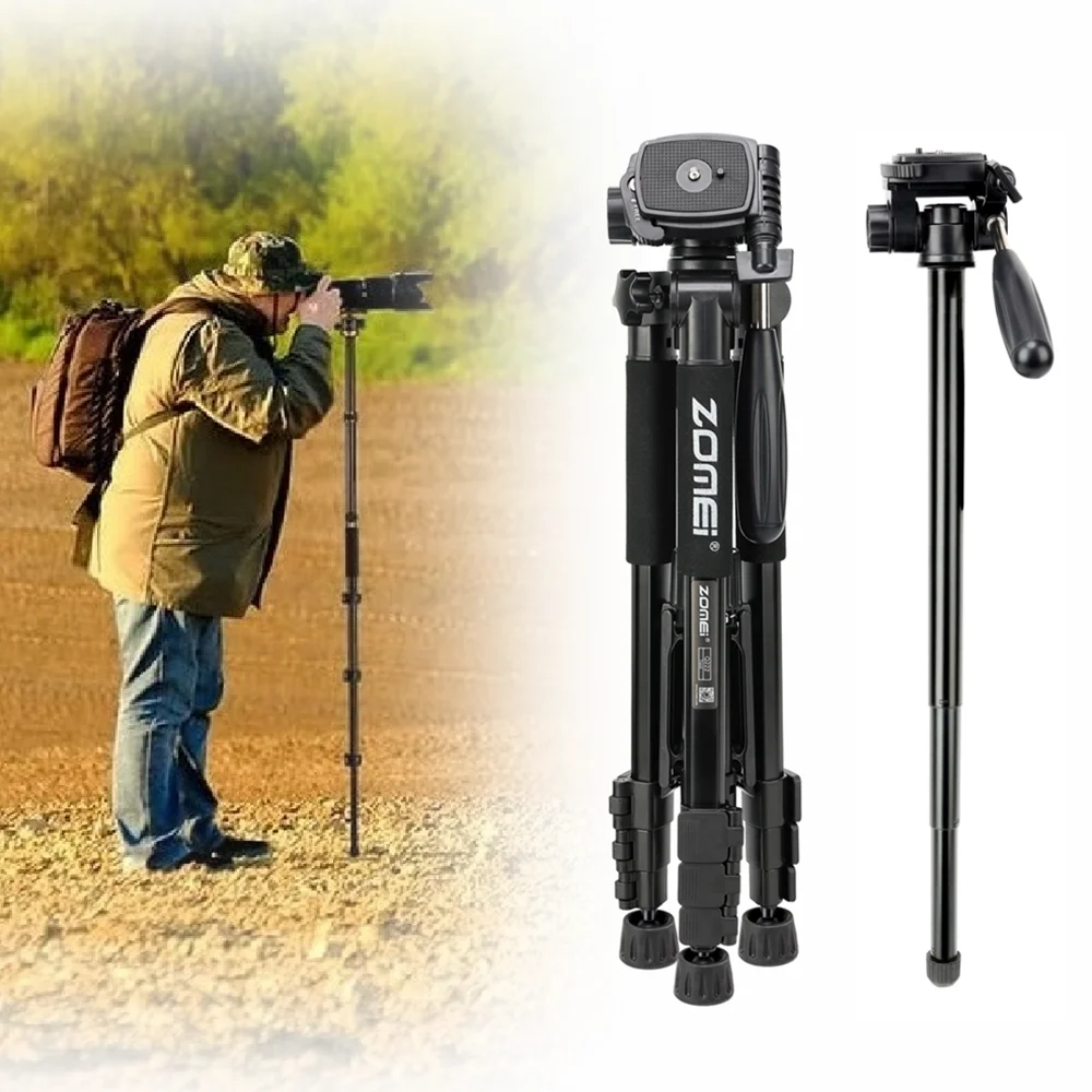 

Легкий дорожный уличный Штатив для Canon Nikon Sony DSLR Запись видео 147cm58in высокий штатив для камеры со съемным моноподом