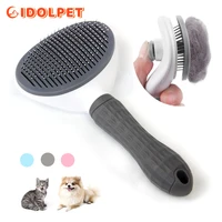 pets slicker brush cat grooming massage comb dogs self clean shedding brush one button removes loose undercoat mats tangled hair