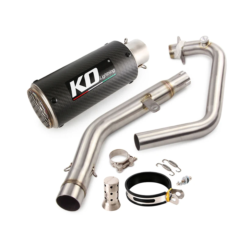 Slip On KPT200 Motorcycle Exhaust System Escape Muffler Silencer Front Link Pipe Connector Tube for LIFAN KPT200 Any Year enlarge
