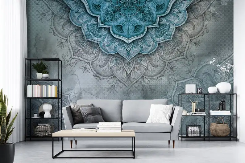 

Green New York Mandala Design Wallpaper