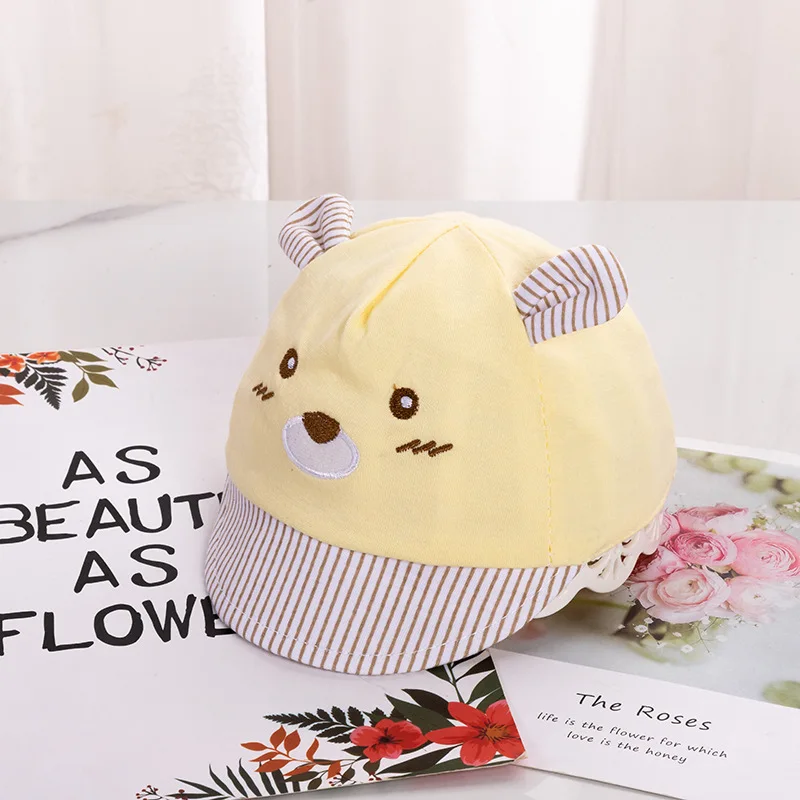 Детская шапка с мультяшным медведем летняя весенняя регулируемая женская