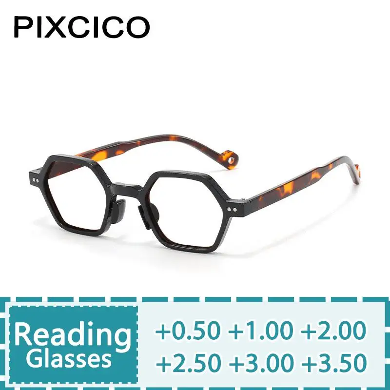 

R56437 Retro Small Frame Punk Presbyopic Glasses for Women's Brand Designer Reading Glasses +50~+300 for Men Presbyopia