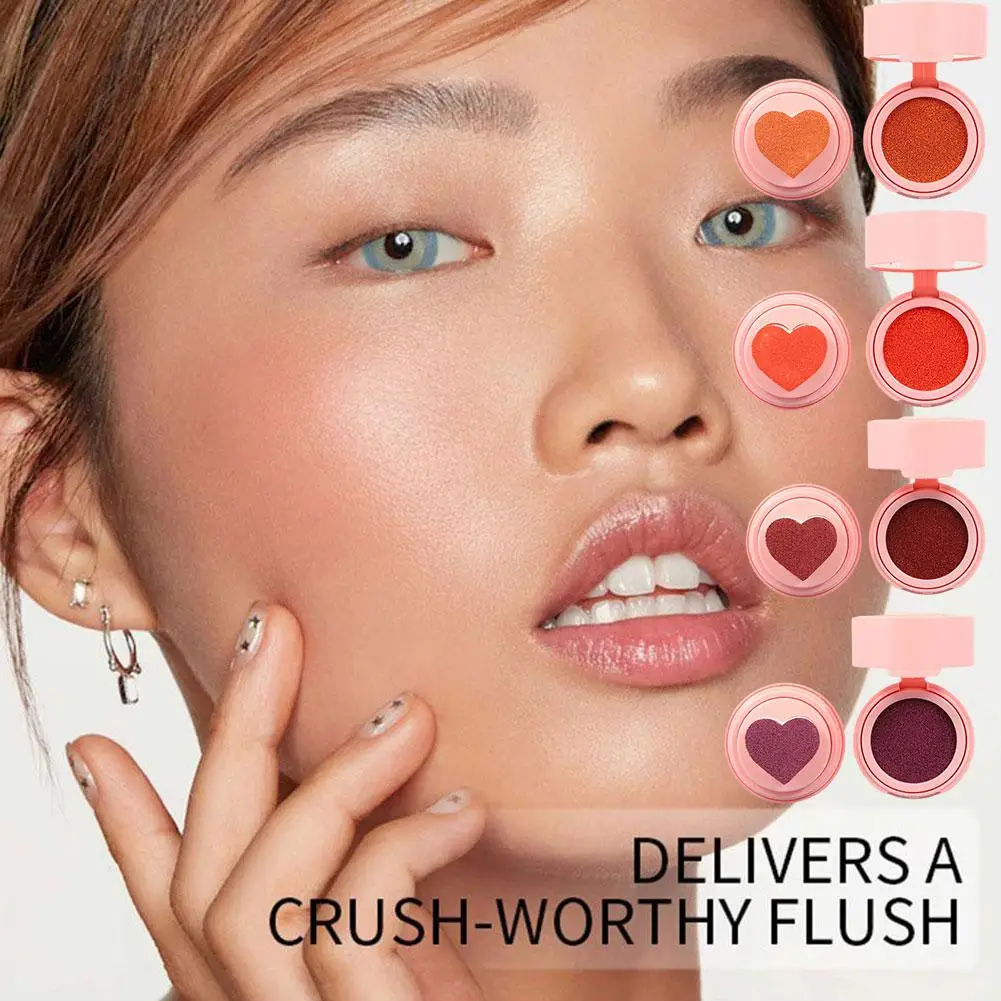

Heart Shape Face Cushion Blusher Cheek Rouge Nourishing Nude Brightening Complexion Makeup Maquiagem Repair Cosmetics C8Y7