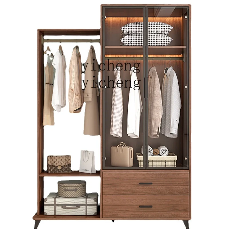 

ZK Modern Minimalist Wardrobe Hanger Integrated Household Bedroom Clothes Storage Cabinet Storage Cabinet