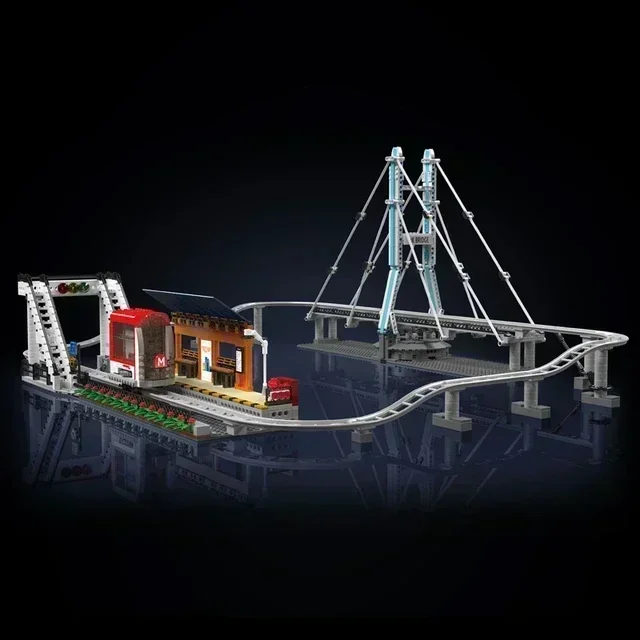 Mold King 16052 технический автомобиль строительный блок городской железнодорожный с