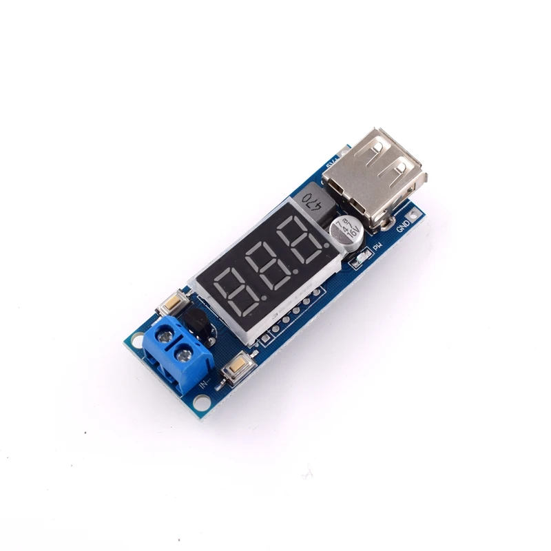 

USB Car Charger 12V to 5V Step-Down Module DC 3A DC Power Supply LED Low-Power Battery Voltage High-Efficiency Low-Ripple Board