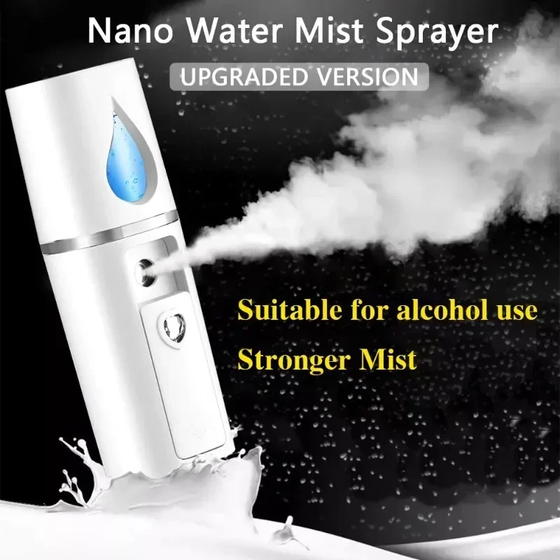 Фото Мини-портативный увлажнитель воздуха Nano Mister, отпариватель для лица, косметический спрей, увлажняющий аппарат, устройство для холодного спрея, USB-уход за кожей №3