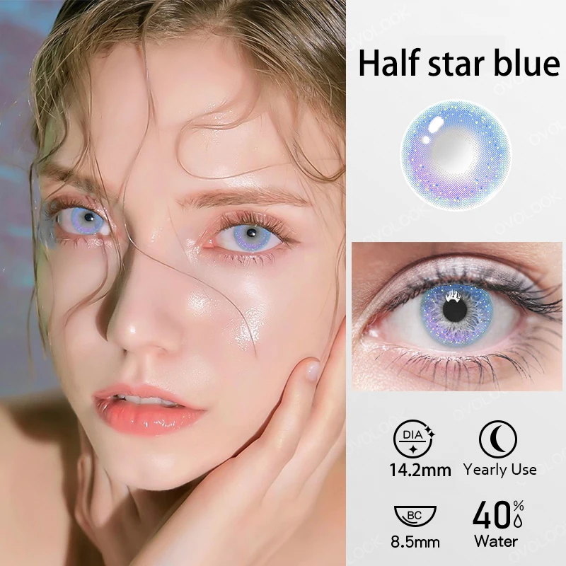 2pcs coloured contact lenses with graduated for eyes change color beautiful pupil colored contacts cosmetic green and blue lens free global shipping