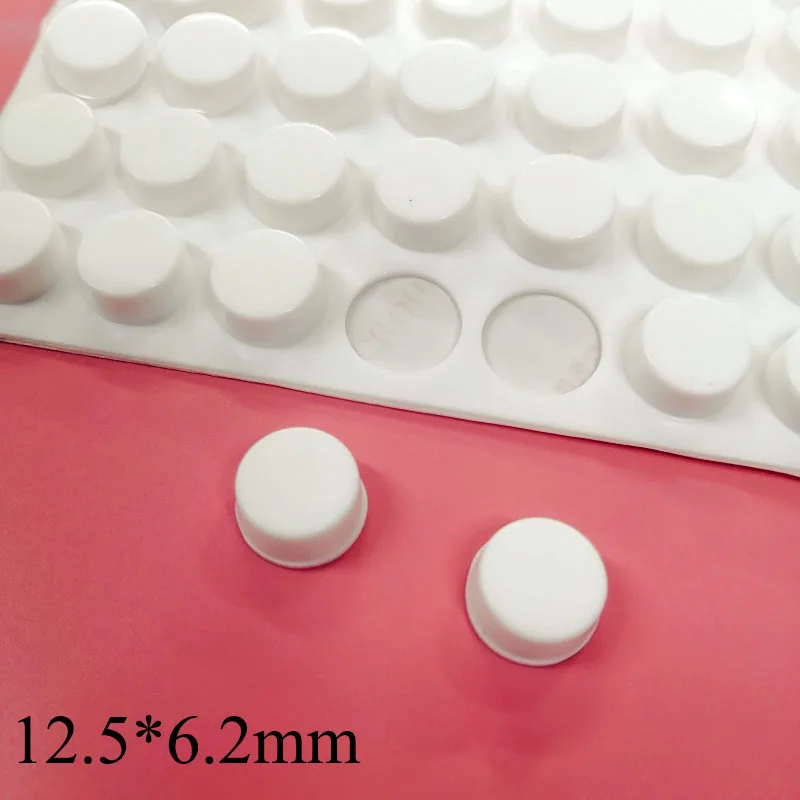 

64Pcs 12.5*6.2MM SELF-ADHESIVE SILICONE RUBBER FEET PADS NON-SLIP DOOR SHOCK ABSORBER FURNITURE CORNER FEET PAD