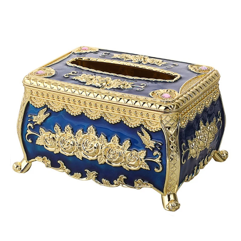 

Creative Bedroom Office Desk Acrylic Tissue Box European Luxury Universal Paper Box Family Hotel Car Tissue Box