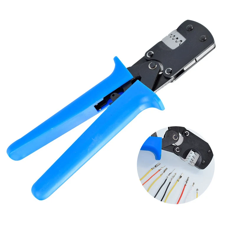 

Mini Crimper Tool SM2.5 PH2.0 XH 2.54 Molex JST Jae Tyco-e Ratchet Terminal Crimper Crimping Tool Pliers Crimp Range 0.03-0.5mm²