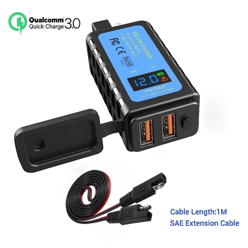 Универсальное USB-зарядное устройство для мотоцикла 6 8a QC3.0 водонепроницаемый