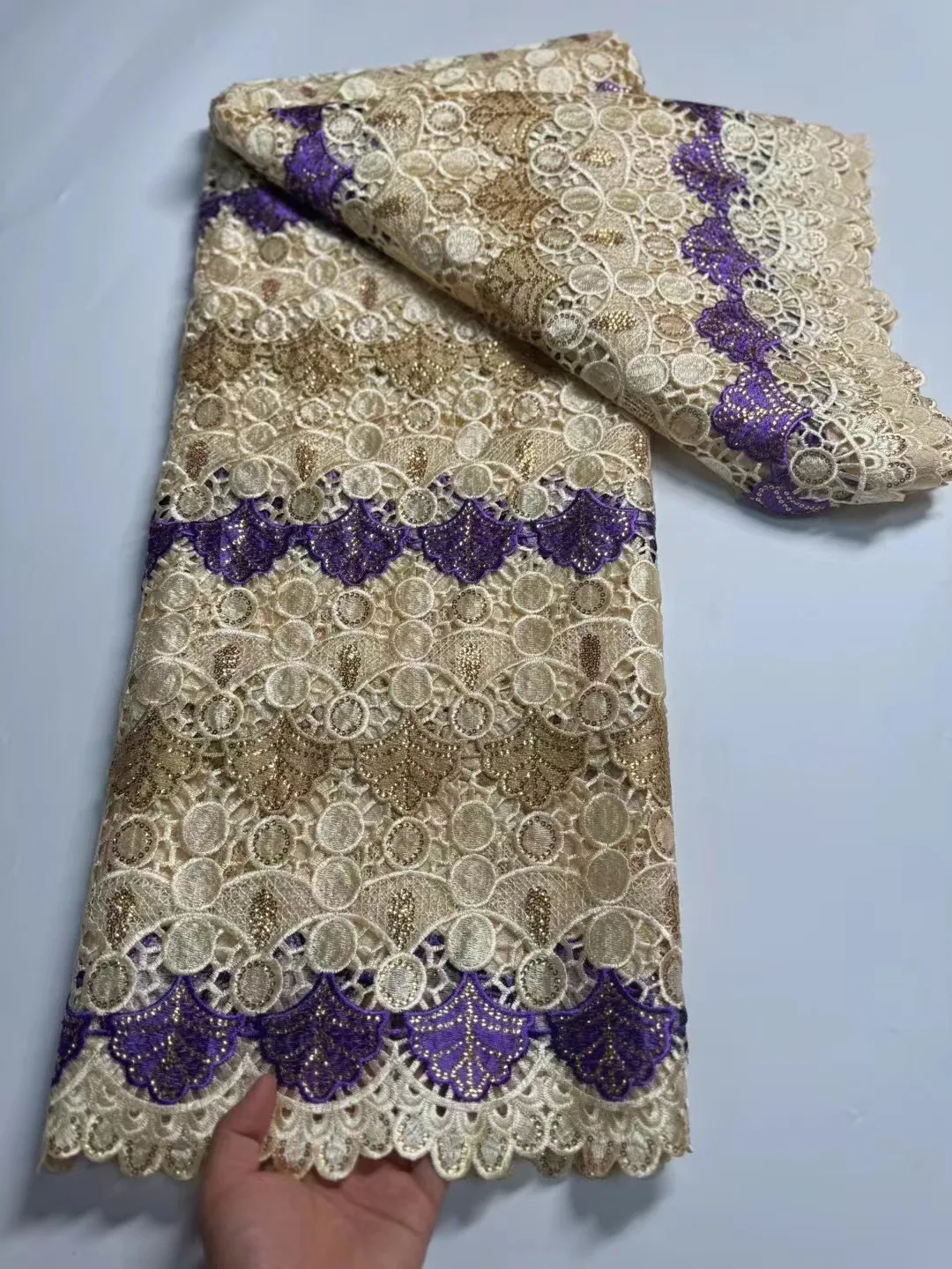 Высококачественная вышитая вручную искусственная кожа для свадебной вечеринки 5