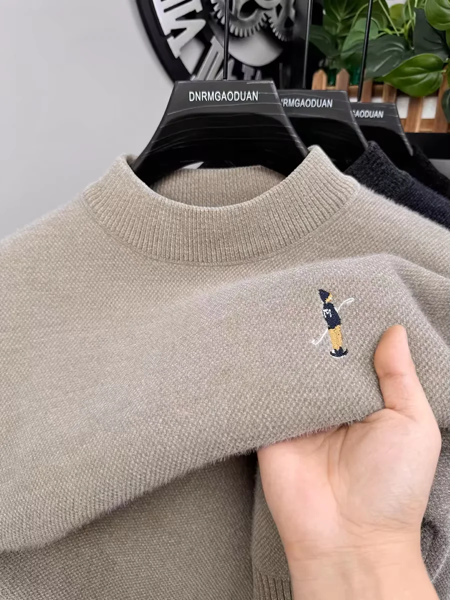 роскошь Марка Мужская  Свитер трикотажный осенняя и зимняя мода жаккардовый