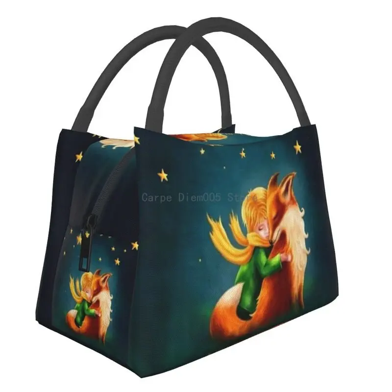 

The Little Prince Fairy Tale Insulated Lunch Bag for Women Resuable Le Petit Prince And Fox Cooler Thermal Bento Box Work Picnic