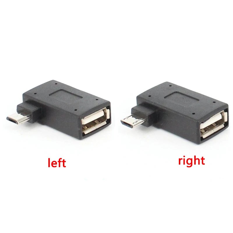 Фото Адаптер Micro USB OTG с углом 90 градусов для Fire Stick TV, Snes mini Classic, Nes Mini с блоком питания, лево- и правосторонний угловой разъем №3