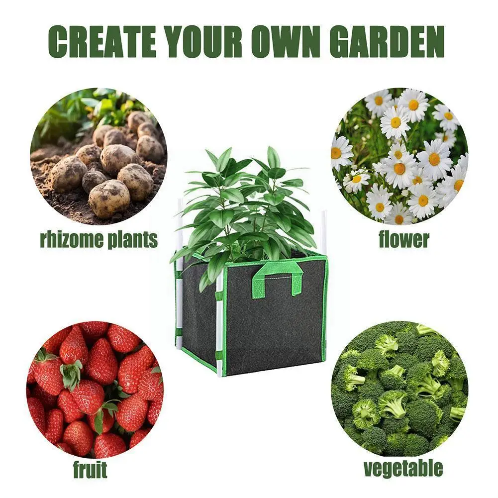 

5 Gallon Plant flower Grow Bags Non-woven Fabric Vegetable Plant Bag Growing Pots Strawberry Potato Jardin Gardening Flower Z6G6