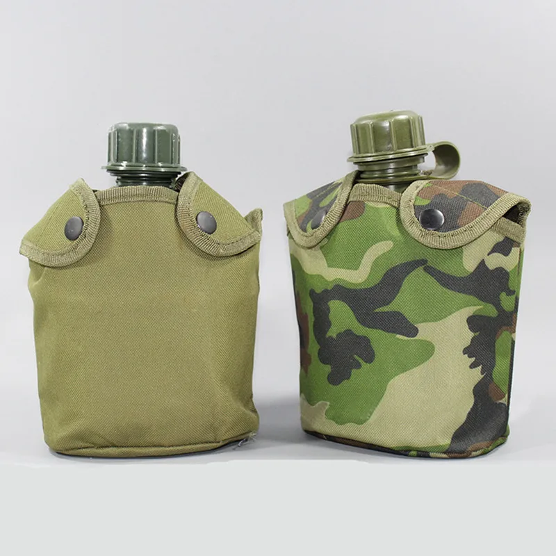 

1L Outdoor Military Canteen Bottle Camping Hiking Backpacking Survival Water Bottle Kettle With Cover Canteen Kettle