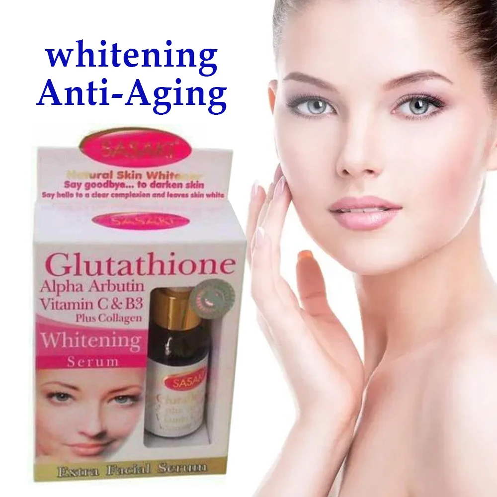 

Whitening Extra facial Serum Glutathione Alpha Arbutin Vitamin C&B3 Plus Collagen Anti-aging Skin Wrinkle Remover Face Care 15ml