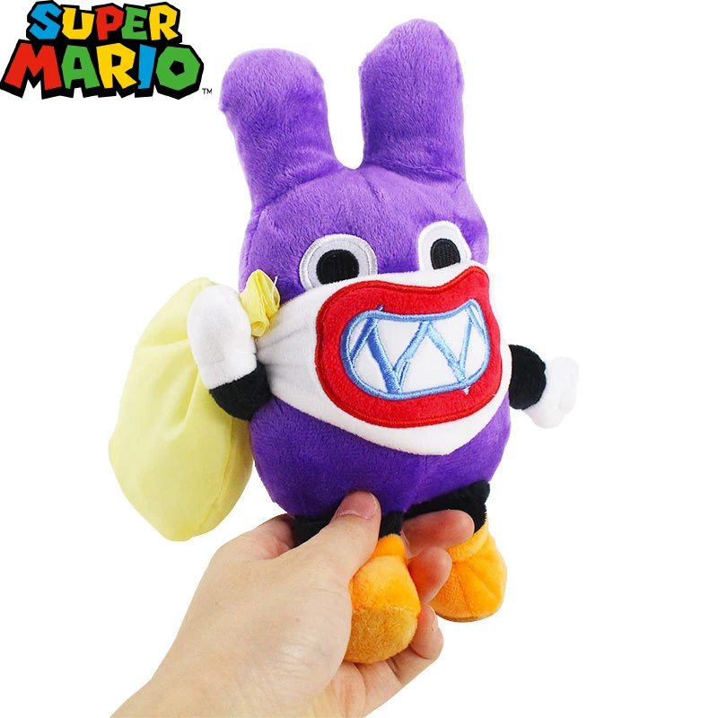 Супер Марио Бро игра аниме фигурка Nabbit фиолетовый невидимый вор кролик PP хлопок