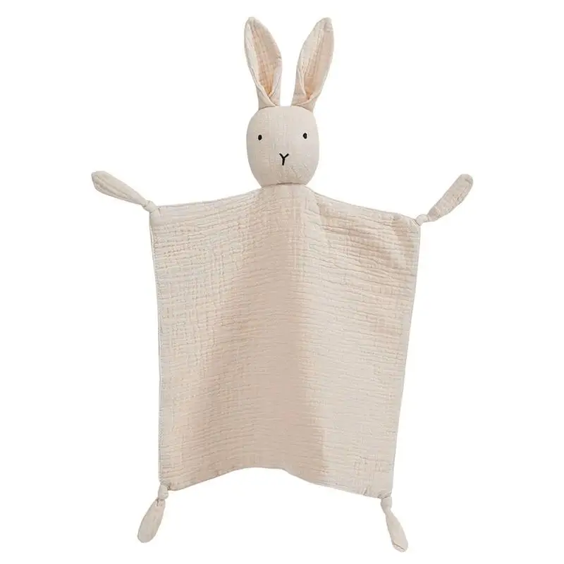 

Newborn Soothing Soothing Towel Soft Organic Cotton Rabbit Toy Baby Quilt Cute Muslin Safety Blanket Toy Plush Comfort Toy Towel