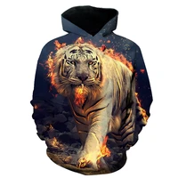 2022 year of the tiger new boys 3d ferocious tiger hoodies cool fashionable children autumn 3d printed hoodies girls sweatshirts