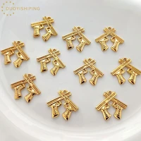 wholesale 10pcs gold silver color pistol gun charms pendants for bracelets necklaces diy handmade making metal alloy accessories