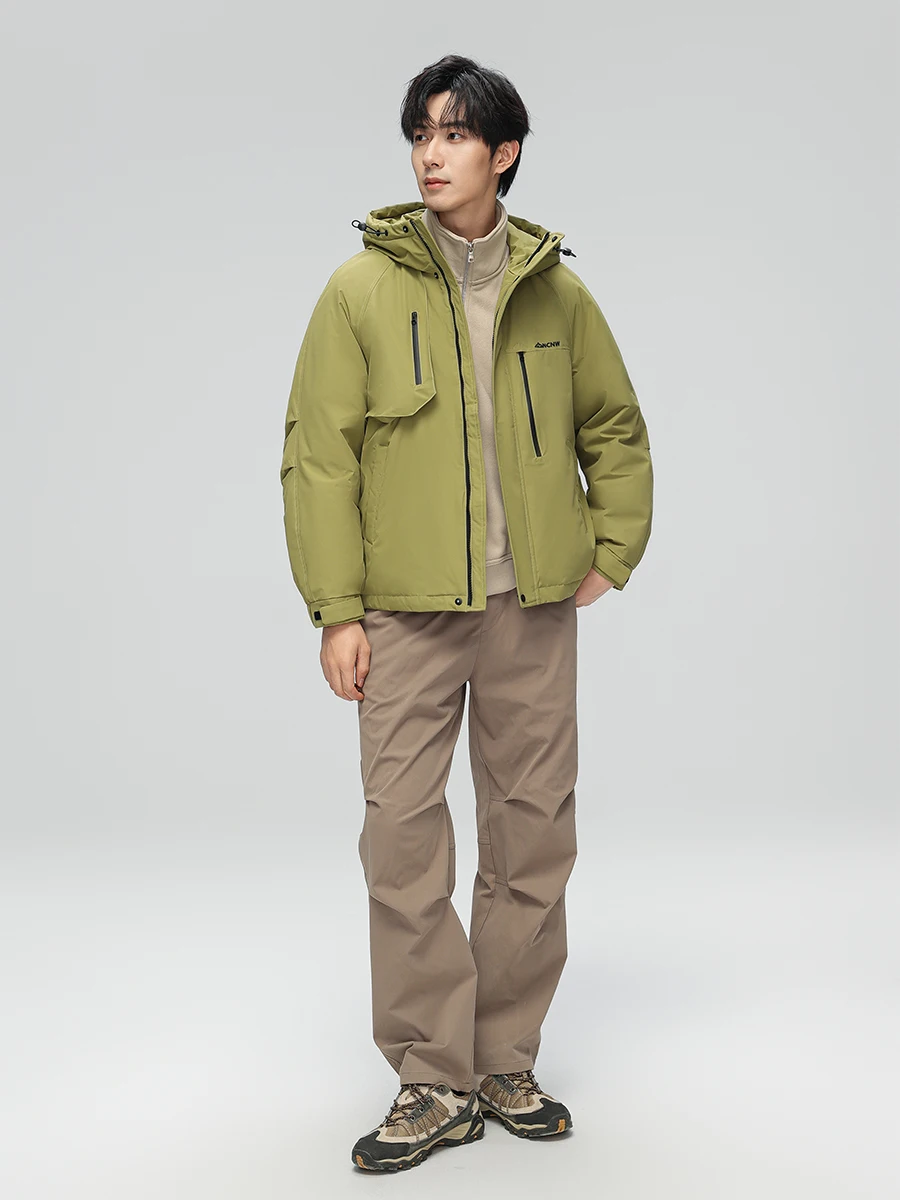 Didiaoshehua COUPLE'S Outdoor Sports Down jacket Lightweight Warm Short Hood Duck down Winter