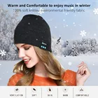 Зимняя Bluetooth USB перезаряжаемая Музыкальная гарнитура теплая вязаная шапочка-бини шапка