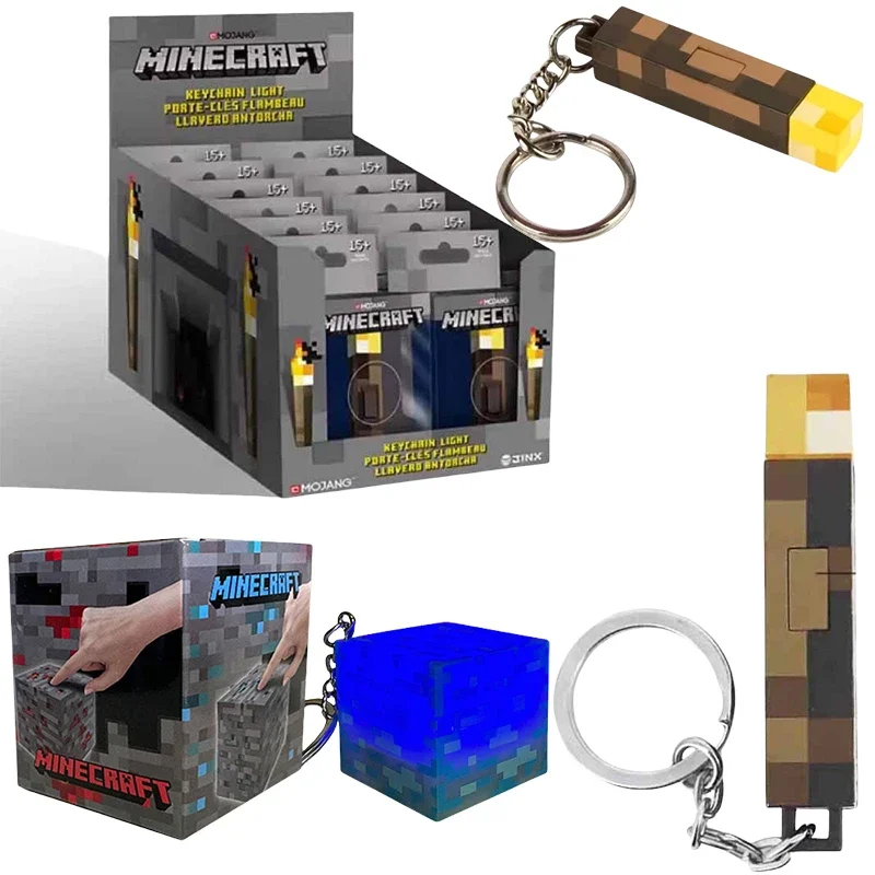 Minecraft факел блестящий пластиковый брелок аниме игры студенческий рюкзак ключ