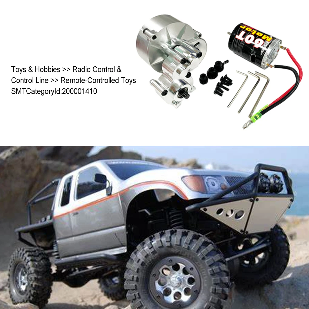 Коробка передач из металлического сплава с шестерней для 1/10 RC Crawler Axial SCX10 Upgrade Car