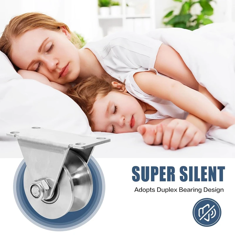 U-образный шкив блоки из нержавеющей стали 2 шт. супер бесшумный вращающийся с