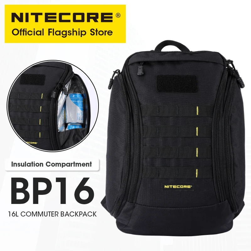 Nitecore BP16 16L Waterproof Commuter Backpack Multipurpose hiking 500D Nylon Men Business Laptop Travel Backpack,Insulation Bag