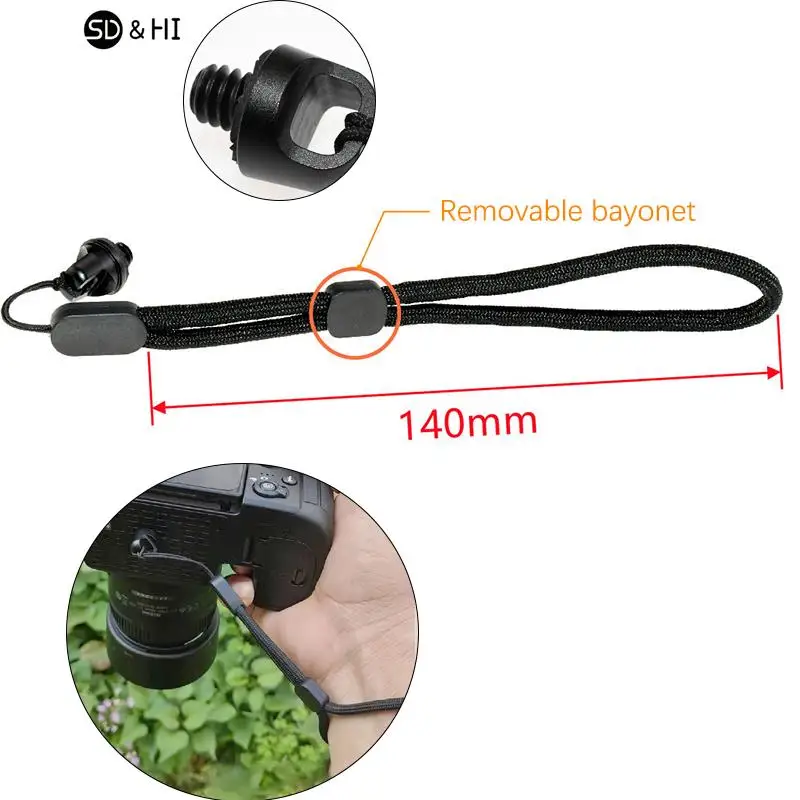 

1/4 дюймовый ручной винт для камеры 1/4 "D-образное кольцо-адаптер w 14 см регулируемый ремешок на руку ремешок для трипода фотостудии