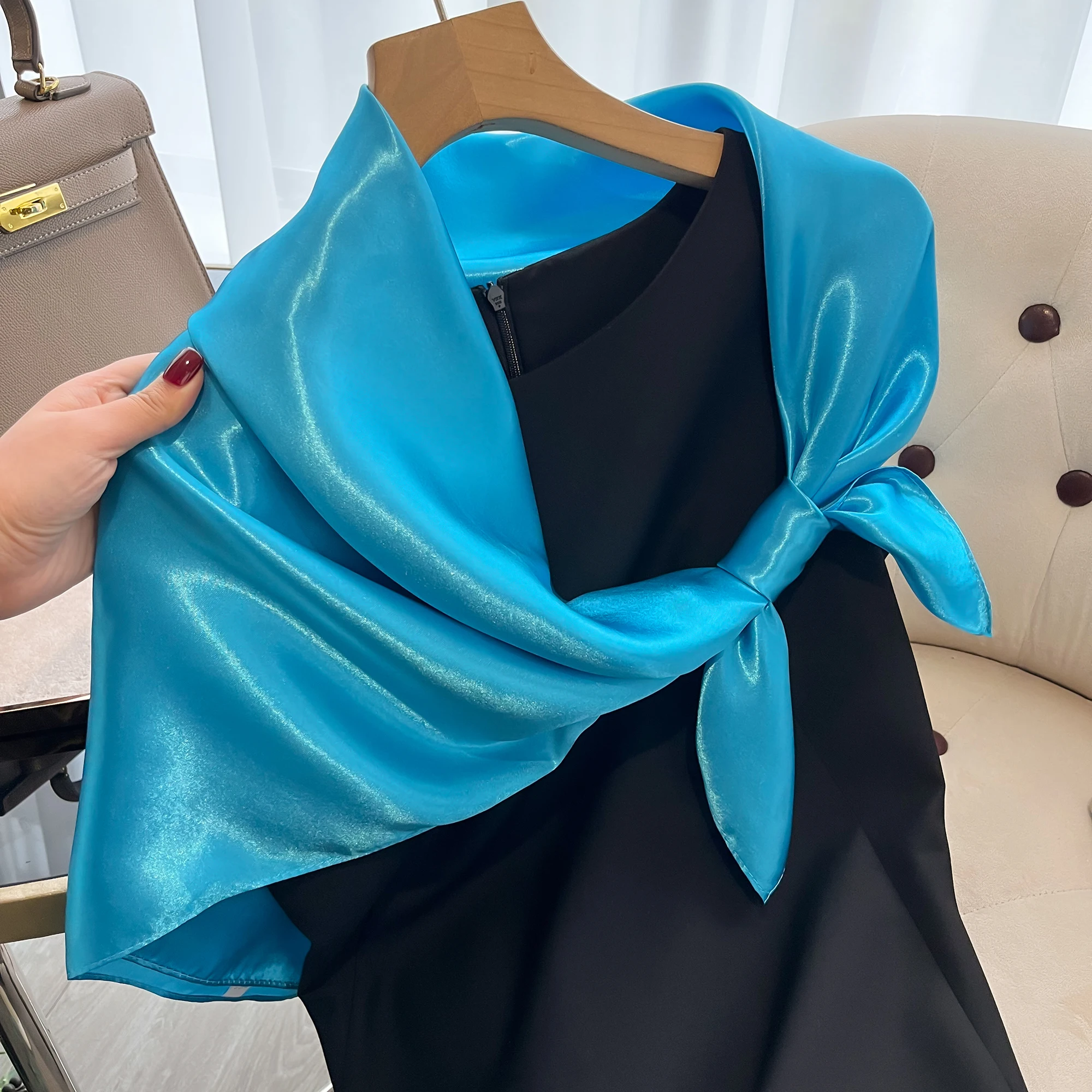 2024 Роскошный Шелковый Шарф Для Женщин Летний Квадратный Платок Модный Бренд Irojeff