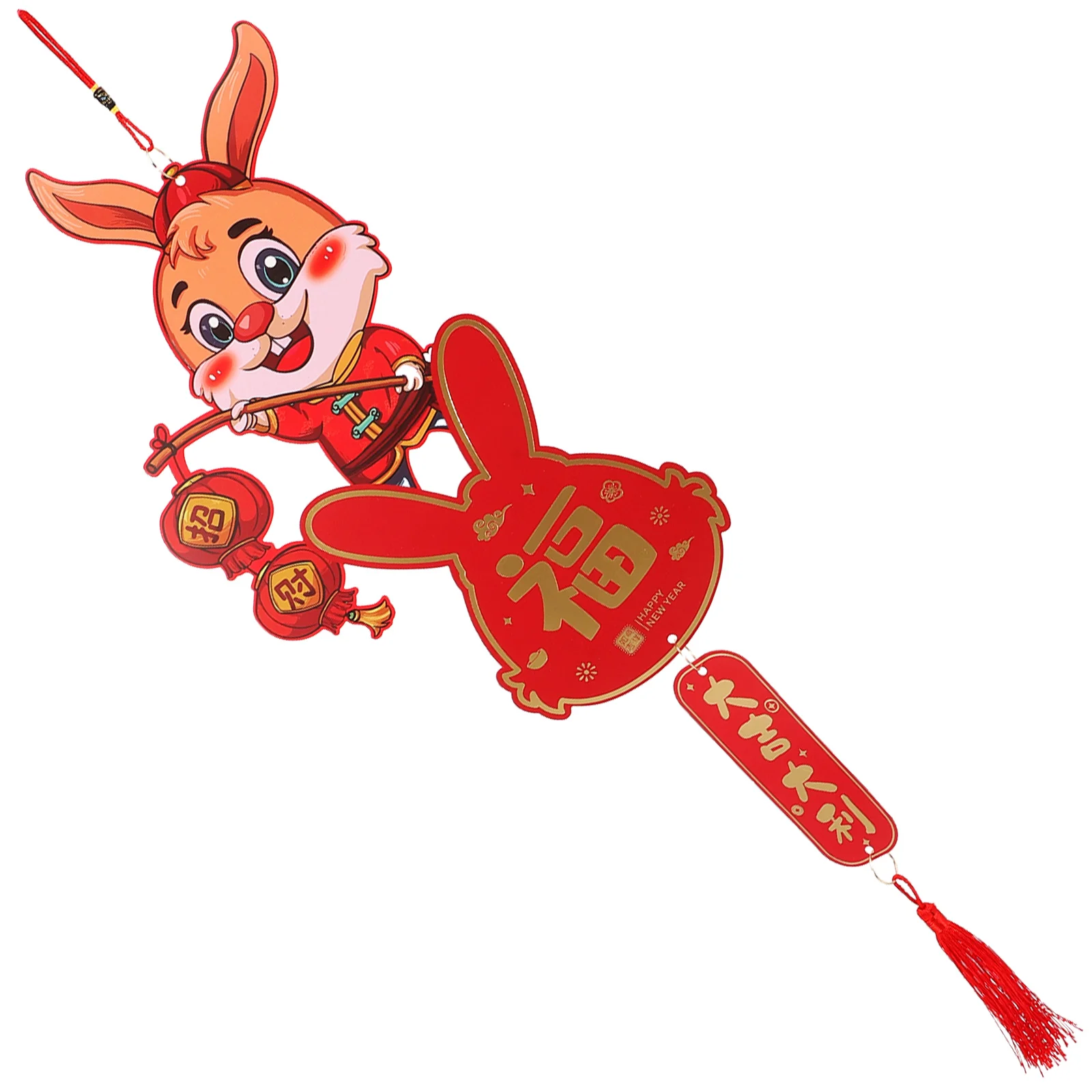 

Festive New Year Hanging Decor Tassel Ornament For Wall Rabbit Decor Door Hanging Decor Festival Decor for Party