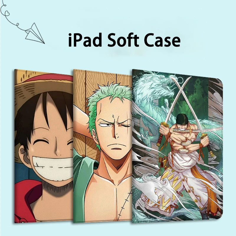 

Чехол для iPad Pro 11 с аниме One Piece, чехол для iPad 10,2, чехол для iPad 7, 8, 9 поколения, чехол для iPad Air 4 Mini, 6, 5, чехол
